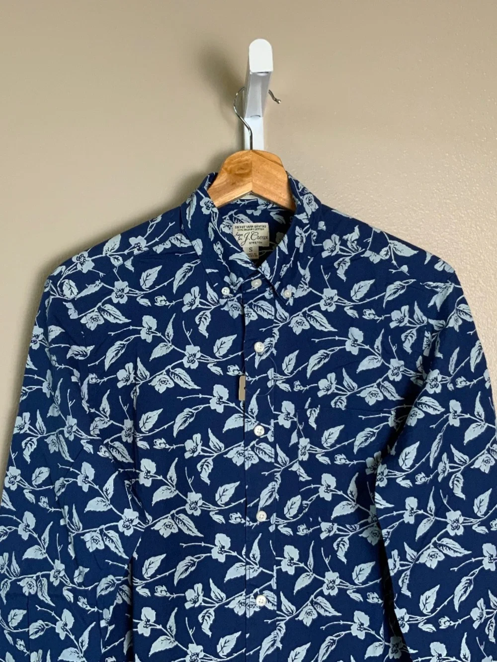 J. Crew Slim Stretch Secret Wash Button Down Shirt Bell Flowers Print